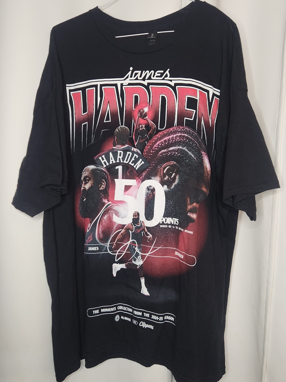 James Harden Graphic Tee with Red Accents